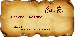 Csernák Roland névjegykártya