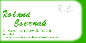 roland csernak business card